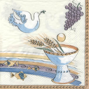 20 Servietten - 33 x 33 cm SIGNS AND SYMBOLS                       ,  Tiere -  Sonstige,  Früchte - Weintrauben,  Ereignisse - Kommunion,  Everyday,  lunchservietten,  Tauben