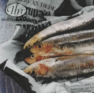 20 Servietten - 33 x 33 cm CATCH OF THE DAY                        ,  Tiere - Fische,  Essen - Fisch,  Everyday,  lunchservietten