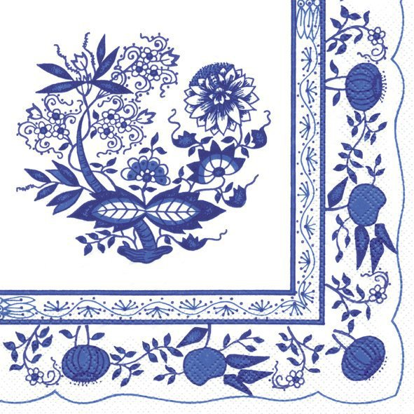 20 Servietten - 33 x 33 cm ZWIEBELMUSTER                           ,  Sonstiges - Muster,  Blumen,  Everyday,  lunchservietten
