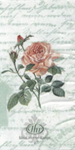 10 bedruckte Taschentücher LOVE LETTER rose                        ,  Blumen,  Sommer,  bedruckte papiertaschentücher,  Rosen