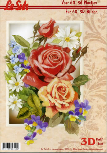 3D Bogen Buch Rosen - Format A4,  Blumen -  Sonstige,  Blumen - Rosen,  Le Suh,  Sommer,  3D Bogen,  Rosen