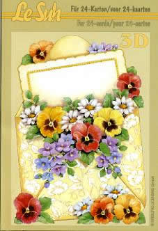 3D Bogen Buch Veilchen - Format A6,  Blumen - Stiefmütterchen,  Blumen -  Sonstige,  Le Suh,  Frühjahr,  3D Bogen,  Veilchen