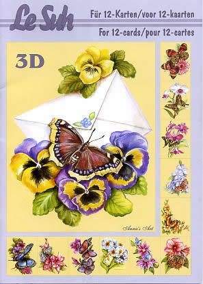 3D Bogen Buch Schmetterling - Format A5,  Frühjahr,  Blumen -  Sonstige,  Le Suh,  3D Bogen,  Schmetterling