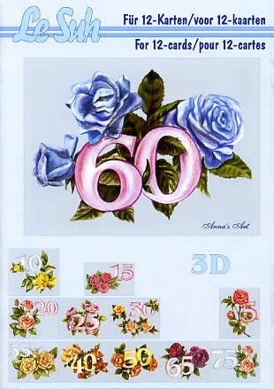 3D Bogen Buch Jubiläum - Format A5,  Weihnachten - Geschenke,  Blumen -  Sonstige,  Le Suh,  3D Bogen,  Jubiläum