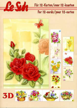 3D Bogen Buch Blumen - Format A5,  Blumen - Rosen,  Blumen -  Sonstige,  Le Suh,  3D Bogen,  Blumen
