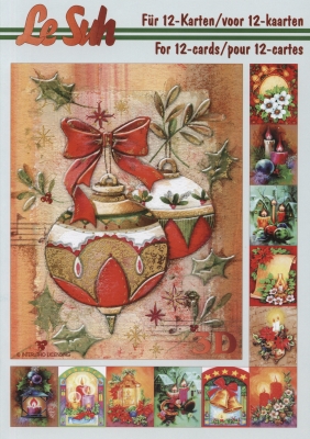 3D Bogen Buch Weihnachtsstimmung - Format A5,  Weihnachten - Kerzen,  Pflanzen - Ilex,  Le Suh,  Weihnachten,  3D Bogen,  Weihnachtsstimmung,  Weihnachtskugeln,  Weihnachtsglocken