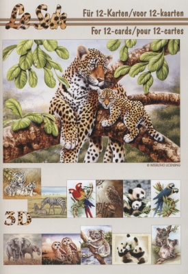 3D Bogen Buch Tiere - Format A5,  Tiere -  Sonstige,  Regionen -  Sonstige,  Le Suh,  3D Bogen,  Tiere,  Zebra,  Eulen,  Koalerbär,  Vögel,  Papagei,  Elefanten