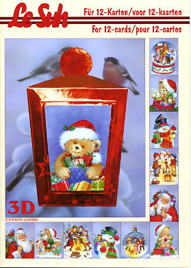 3D Bogen Buch Weihnachtsfiguren - Format A5,  Winter,  Weihnachten,  Le Suh,  Weihnachten,  3D Bogen,  Weihnachtsfiguren,  Schneemann,  Weihnachtsmann