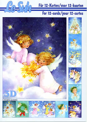 3D Bogen Buch Weihnachtsengel - Format A5,  Winter - Schnee,  Weihnachten - Engel,  Le Suh,  Weihnachten,  3D Bogen,  Weihnachtsengel
