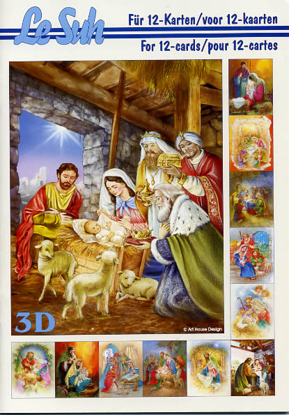 3D Bogen Buch Weihnachtskrippe - Format A5,  Weihnachten,  Menschen - Personen,  Le Suh,  Weihnachten,  3D Bogen,  Weihnachtskrippe