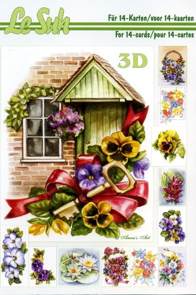 3D Bogen Buch  - Format A5,  Blumen - Rosen,  Blumen -  Sonstige,  Le Suh,  3D Bogen,  Stiefmütterchen,  Umzug