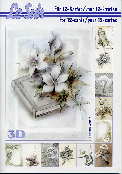 3D Bogen Buch Kondolenz - Format A5,  Blumen -  Sonstige,  Le Suh,  3D Bogen,  Kondolenz