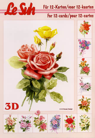 3D Bogen Buch Rosen - Format A5,  Blumen - Rosen,  Blumen -  Sonstige,  Le Suh,  Sommer,  3D Bogen,  Rosen