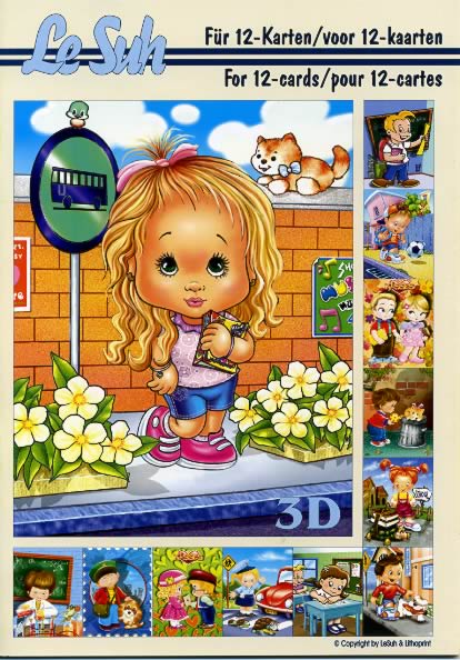3D Bogen Buch Einschulung - Format A5,  Ereignisse - Schule,  Menschen - Kinder,  Le Suh,  3D Bogen,  Einschulung