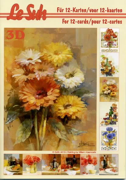3D Bogen Buch Wein + Blumen - Format A5,  Getränke - Wein / Sekt,  Blumen -  Sonstige,  Le Suh,  3D Bogen,  Blumen
