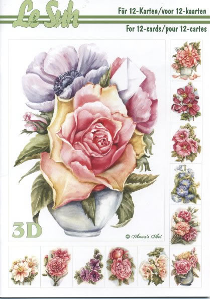 3D Bogen Buch  - Format A5, Blumen - Mohn,  Blumen - Rosen,  Le Suh,  Sommer,  3D Bogen