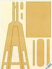 3 Stück Staffelei 9 x 21 cm  - brown,  easel