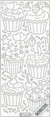 1 Stickers Glitter / Glitzer - nicht transp. 10 x 23 cm  - orange,  Ereignisse - Feier,  Farbe - sonstige,  Art - Glitter Sticker