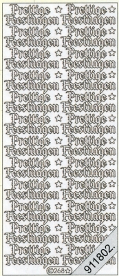 1 Stickers - 10 x 23 cm  - gold,  Ereignisse - Sonstige,  Schriften - Buchstaben,  Jahreszeit - Weihnachten