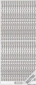1 Stickers - 10 x 23 cm Herzlichen Glückwunsch - silber, Schriften - Buchstaben,  Farbe - silber,  Art - Stickers normal