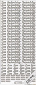 1 Stickers - 10 x 23 cm Zum Geburtstag - gold,  Farbe - gold,  Art - Stickers normal
