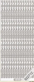 1 Stickers - 10 x 23 cm Einladung - gold, Schriften - deutsch,  Farbe - gold,  Art - Stickers normal