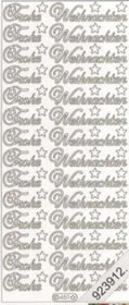 1 Stickers - 10 x 23 cm Frohe Weihnachten - grün, Schriften - deutsch,  Farbe - grün,  Art - Stickers normal,  Jahreszeit - Weihnachten