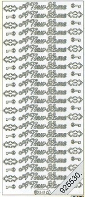 1 Stickers - 10 x 23 cm A New Home - gold, Schriften - Sonstige,  Farbe - gold,  Art - Stickers normal,  Jahreszeit - Everyday,  en - A New Home