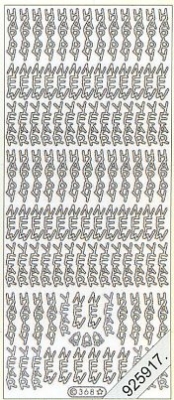 1 Stickers - 10 x 23 cm Happy New Year - gold, Schriften - Buchstaben,  Farbe - gold,  Art - Stickers normal