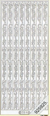 1 Stickers - 10 x 23 cm english -  - gold, Schriften - englisch,  Farbe - gold,  Art - Stickers normal