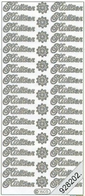 1 Stickers - 10 x 23 cm fi - Klitäen - silber, Schriften - Sonstige,  Farbe - silber,  Art - Stickers normal,  Jahreszeit - Everyday,  fi - Klitäen
