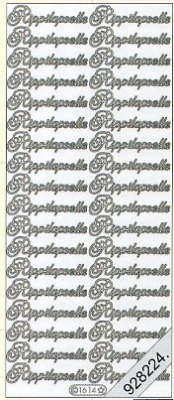 1 Stickers - 10 x 23 cm fi - Rippilapselle - silber, Farbe - silber,  Schriften - Sonstige,  Art - Stickers normal,  Jahreszeit - Everyday,  fi - Rippilapselle,  Schriften