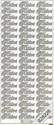 1 Stickers - 10 x 23 cm fi - Kiitos - gold, Schriften - Sonstige,  Farbe - gold,  Art - Stickers normal,  Jahreszeit - Everyday,  fi - Kiitos