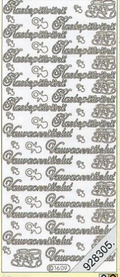 1 Stickers - 10 x 23 cm fi - Kätos - gold, Schriften - Sonstige,  Farbe - gold,  Art - Stickers normal,  Jahreszeit - Everyday,  fi - Kätos