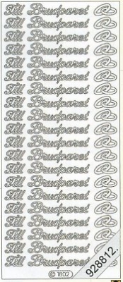1 Stickers - 10 x 23 cm sw - Till Brudparet - gold, Schriften - Sonstige,  Farbe - gold,  Art - Stickers normal,  Jahreszeit - Everyday,  sw - Till Brudparet