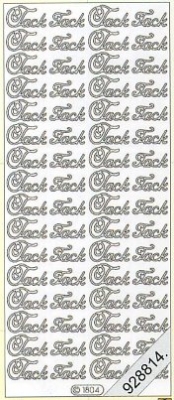 1 Stickers - 10 x 23 cm sw - Tack Tack - gold, Schriften - Sonstige,  Farbe - gold,  Art - Stickers normal,  Jahreszeit - Everyday,  sw - Tack Tack