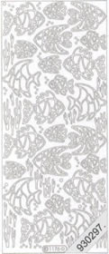 1 Stickers - 10 x 23 cm  - gold, Motiv - Tiere,  Farbe - gold,  Art - Stickers normal