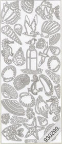 1 Stickers - 10 x 23 cm  - gold,  Farbe - gold,  Art - Stickers normal