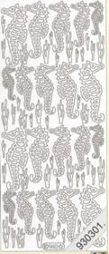 1 Stickers - 10 x 23 cm  - gold,  Farbe - gold,  Art - Stickers normal