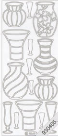 1 Stickers - 10 x 23 cm  - schwarz,  Farbe - schwarz,  Art - Stickers normal,  Vasen