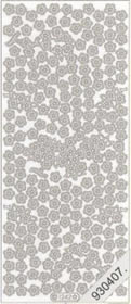 1 Stickers - 10 x 23 cm  - gold, Motiv - Blumen,  Farbe - gold,  Art - Stickers normal