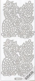 1 Stickers - 10 x 23 cm  - gold, Muster - Figuren,  Farbe - gold,  Art - Stickers normal