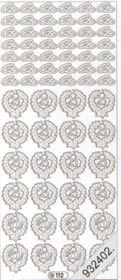 1 Stickers - 10 x 23 cm  - gold, Farbe - gold,  Ereignisse - Hochzeit,  Art - Stickers normal