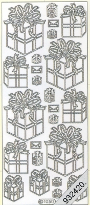 1 Stickers - 10 x 23 cm 1050 - Geschenkschachtel - gold,  Farbe - gold,  Jahreszeit - Everyday