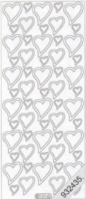 1 Stickers - 10 x 23 cm  - rot, Motiv - Liebe,  Farbe - rot,  Art - Stickers normal
