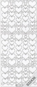 1 Stickers - 10 x 23 cm  - rot, Motiv - Liebe,  Farbe - rot,  Art - Stickers normal