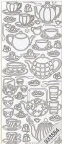 1 Stickers - 10 x 23 cm  - gold,  Farbe - gold,  Art - Stickers normal