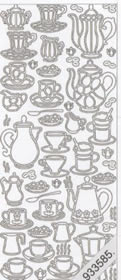 1 Stickers - 10 x 23 cm  - gold,  Farbe - gold,  Art - Stickers normal