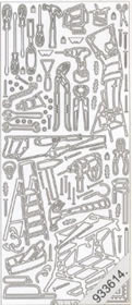 1 Stickers - 10 x 23 cm  - gold,  Farbe - gold,  Art - Stickers normal,  Handwerk,  Werkzeug