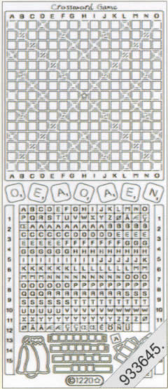 1 Stickers - 10 x 23 cm  - silber, Schriften - Zahlen,  Farbe - silber,  Art - Stickers normal